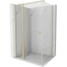 Mexen Mist T cabină de duș rabatabilă 105 x 100 cm, transparent, auriu periat - 8A4T-105-100-55-00