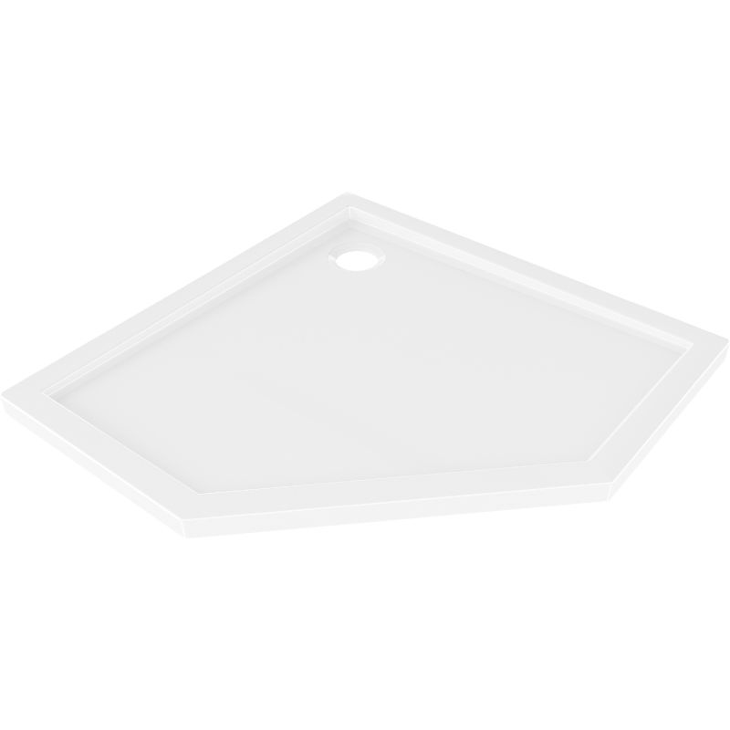 Mexen Flow cadă de duș pentagonală slim 100 x 100 cm, alb lucios - 46P101010