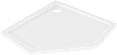 Mexen Flow cadă de duș pentagonală slim 100 x 100 cm, alb lucios - 46P101010