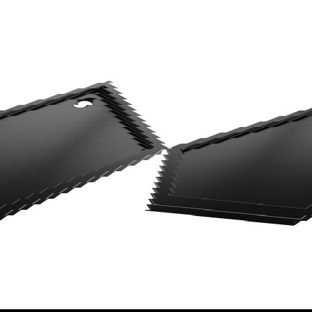 Mexen Flow cadă de duș pentagonală slim dreapta 100 x 80 cm, negru mat - 46P708010R