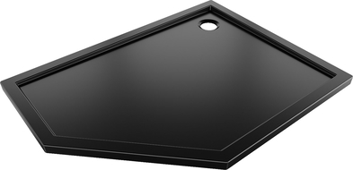 Mexen Flow cadă de duș pentagonală slim dreapta 100 x 80 cm, negru mat - 46P708010R