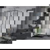 Mexen Apia cabină de duș extensibilă 130 x 70 cm, transparent, Crom + cadă de duș Flat, Neagră - 840-130-070-01-00-4070