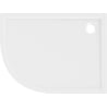 Mexen Flow félköríves aszimmetrikus slim jobb zuhanytálca 100 x 90 cm, fényes fehér - 46Q109010R