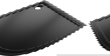 Mexen Flow cadă de duș semirotundă asimetrică slim stânga 100 x 80 cm, negru mat - 46Q708010L