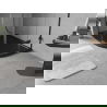 Mexen Flow cadă de duș semirotundă asimetrică slim stânga 100 x 80 cm, negru mat - 46Q708010L