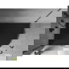 Mexen Flow cadă de duș semirotundă asimetrică slim stânga 100 x 80 cm, negru mat - 46Q708010L