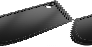 Mexen Flow cadă de duș semirotundă asimetrică slim dreapta 100 x 80 cm, negru mat - 46Q708010R