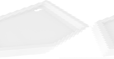 Mexen Flow+ ötszögletű bal oldali zuhanytálca 100 x 80 cm, fehér fényes - 46P108010LH