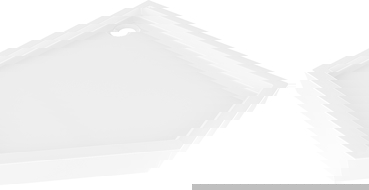 Mexen Flow+ cadă de duș pentagonală, stânga 100 x 90 cm, alb lucios - 46P109010LH