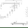Mexen Flow+ cadă de duş pentagonală dreaptă 100 x 90 cm, alb lucios - 46P109010RH