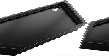 Mexen Flow+ cadă de duș pentagonală dreaptă 90 x 80 cm, negru mat - 46P708090RH