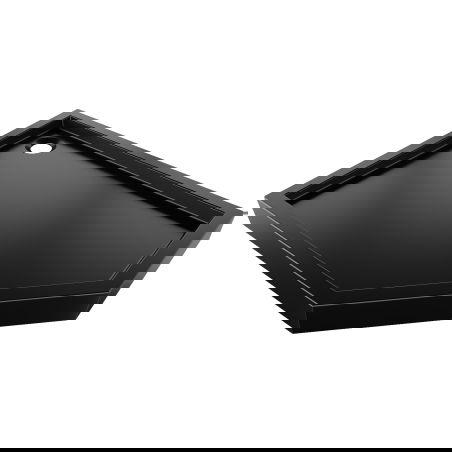 Mexen Flow+ cadă de duș pentagonală stânga 80 x 100 cm, negru mat - 46P708010LH