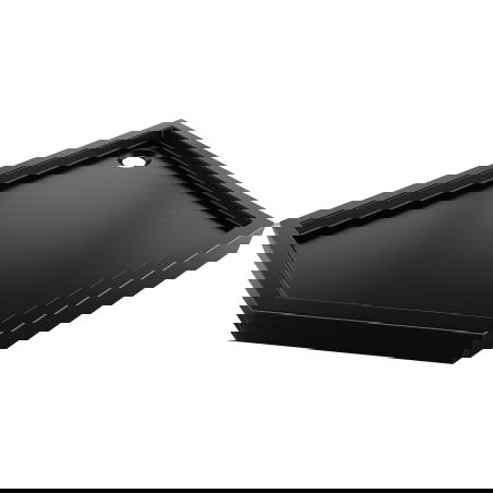 Mexen Flow+ cadă de duș pentagonal dreaptă 100 x 80 cm, negru mat - 46P708010RH