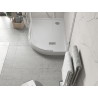 Mexen Flow+ cadă semicirculară asimetrică stânga 90 x 80 cm, luciu alb - 46Q108090LH