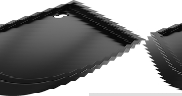 Mexen Flow+ félköríves aszimmetrikus bal oldali zuhanytálca 90 x 80 cm, fekete matt - 46Q708090LH