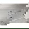 Mexen Flow+ cadă de duș semirotundă asimetrică dreapta 90 x 80 cm, alb lucios - 46Q108090RH