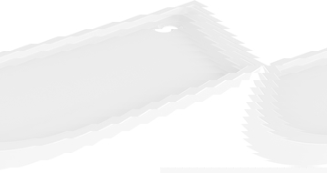 Mexen Flow+ cadă de duș semirotundă asimetrică dreaptă 100 x 80 cm, alb lucios - 46Q108010RH