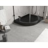 Mexen Flow+ cadă de duș semirotundă asimetrică dreaptă 100 x 80 cm, negru mat - 46Q708010RH