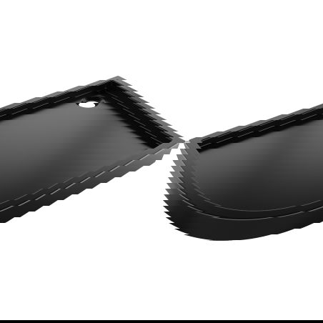 Mexen Flow+ cadă de duș semirotund asimetrică dreapta 100 x 80 cm, negru mat - 46Q708010RH