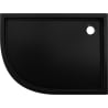 Mexen Flow+ cadă de duș semirotundă asimetrică dreaptă 100 x 80 cm, negru mat - 46Q708010RH