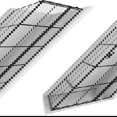 Mexen Mist T cabină de duș batantă dreapta 85 x 95 cm, grilaj negru, negru - 8A4T-085-095-70-77-P