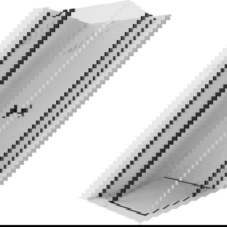 Mexen Mist Duo cabină de duș pivotantă 90 x 90 cm, transparentă, neagră - 8A4-090-090-70-00