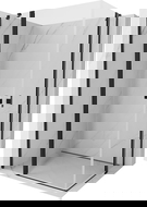 Mexen Mist Duo cabină de duș cu uși batante 115 x 90 cm, transparentă, neagră - 8A4-115-090-70-00