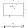 Mexen Flow+ cadă de duș dreptunghiulară 100 x 80 cm, alb lucios - 46R108010H