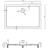 Cadă de duș dreptunghiulară Mexen Flow+ 100 x 90 cm, alb lucios - 46R109010H