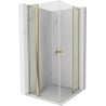 Mexen Mist L Duo cabină de duș basculantă 110 x 110 cm, transparent, auriu - 8A4L-110-110-50-00