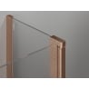 Cabină de duș Mexen Mist L Duo cu balamale 110 x 90 cm, transparent, cupru periat - 8A4L-110-090-65-00