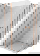 Mexen Mist L Duo cabină de duș cu deschidere pivotantă 120 x 90 cm, transparent, cupru periat - 8A4L-120-090-65-00