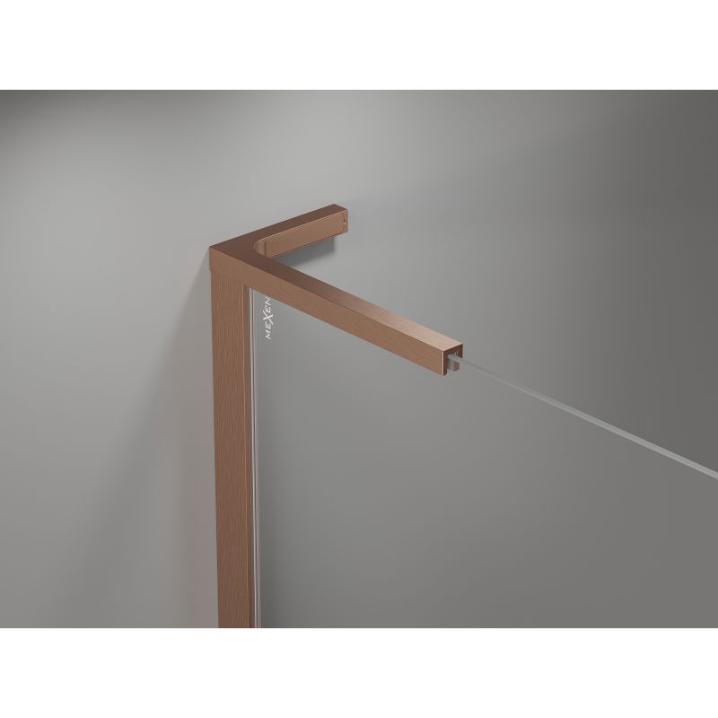 Mexen Mist L Duo cabină de duș pivotantă 105 x 95 cm, transparentă, cupru periat - 8A4L-105-095-65-00