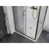 Mexen Apia 110 x 90 cm-es tolóajtós zuhanykabin, átlátszó, arany + Flat zuhanytálca, fehér - 840-110-090-50-00-4010G