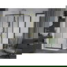 Mexen Apia cabină de duș extensibilă 110 x 90 cm, transparent, Aurie + cadă de duș Flat, Albă- 840-110-090-50-00-4010G