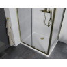 Mexen Apia 110 x 90 cm-es tolóajtós zuhanykabin, átlátszó, arany + Flat zuhanytálca, fehér - 840-110-090-50-00-4010G