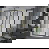 Mexen Apia cabină de duș extensibilă 110 x 90 cm, transparent, Aurie + cadă de duș Flat, Albă- 840-110-090-50-00-4010G