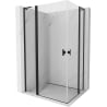 Mexen Mist L Duo cabină de duș pivotantă 120 x 90 cm, transparentă, neagră - 8A4L-120-090-70-00