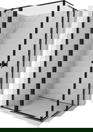 Mexen Mist Duo cabină de duș batantă 120 x 70 cm, cadru negru, negru - 8A4-120L-070P-70-70