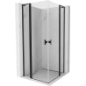 Mexen Mist L Duo cabină de duș pivotantă 110 x 110 cm, transparentă, negru - 8A4L-110-110-70-00