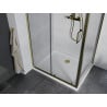 Cabina de duș glisantă Mexen Apia 120 x 90 cm, transparentă, auriu + cadă de duș Flat, alb - 840-120-090-50-00-4010G