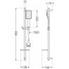 Mexen DQ54 set de duș glisant, negru - 785544581-71