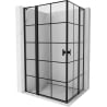 Cabină de duș rabatabilă Mexen Mist L Duo 120 x 90 cm, grilaj negru, negru - 8A4L-120L-090P-70-77