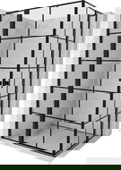 Mexen Mist L Duo cabină de duș batantă 120 x 90 cm, grilaj negru, negru - 8A4L-120L-090P-70-77