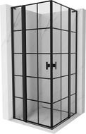 Mexen Mist L Duo zuhanykabin 95 x 95 cm, fekete rács, fekete - 8A4L-095L-095P-70-77
