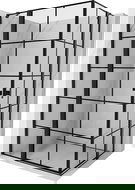 Mexen Mist Duo cabină de duș cu uși batante 120 x 70 cm, grilaj negru, negru - 8A4-120L-070P-70-77