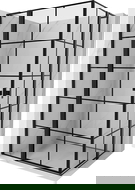 Mexen Mist L Duo cabină de duș pivotantă 115 x 100 cm, grilaj negru - 8A4L-115L-100P-70-77