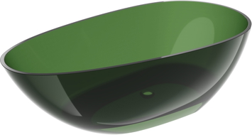 Mexen Glass cadă de baie freestanding transparentă 170 x 85 cm, forest, dop crom - 58061708502