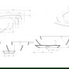 Cadă independentă Mexen Glass earth transparentă 170 x 85 cm, dop crom - 58061708505