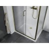 Cabină de duș Mexen Apia glisantă 130 x 90 cm, transparentă, aurie + cadă de duș Flat, albă - 840-130-090-50-00-4010G